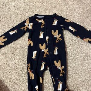 Reindeer Print Kids One Piece carters NB Christmas
